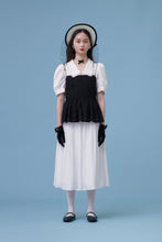 將圖片載入圖庫檢視器 Kim Skirt / Kim 是個骨感有笑眼的女生 光澤垂墜感綁帶長裙 白黑二色