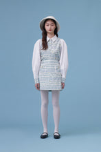 將圖片載入圖庫檢視器 Cath Skirt / Catherine喜歡復古口袋鈕釦短裙 藍花花 卡其