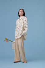將圖片載入圖庫檢視器 Nani Blouse/ Nani 是個植物學家 澎袖復古印花襯衫 / 植物 綠條紋