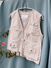 將圖片載入圖庫檢視器 Jun Vest/ 均是一個中性的少女 多口袋功能工裝背心夢想版本  卡其 黑色