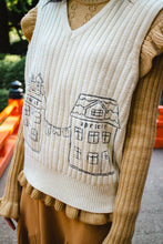 將圖片載入圖庫檢視器 Lego House Knit Vest 家的刺繡針織背心