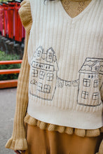 將圖片載入圖庫檢視器 Lego House Knit Vest 家的刺繡針織背心
