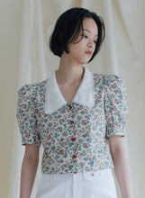 將圖片載入圖庫檢視器 Tiffany Blouse 澎袖蕾絲領上衣