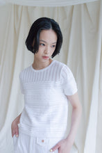 將圖片載入圖庫檢視器 Edith Knit Tee 蕾絲織勾洞針織棉T