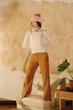 將圖片載入圖庫檢視器 Apricot Sailor Knit Top 軟呢水手領針織上衣