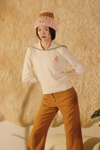 將圖片載入圖庫檢視器 Apricot Sailor Knit Top 軟呢水手領針織上衣