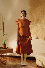 將圖片載入圖庫檢視器 Sunrise Knit Skirt 針織花瓣圓裙曙光黃