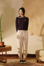 將圖片載入圖庫檢視器 Apricot Sailor Knit Top 軟呢水手領針織上衣