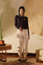 將圖片載入圖庫檢視器 Apricot Sailor Knit Top 軟呢水手領針織上衣