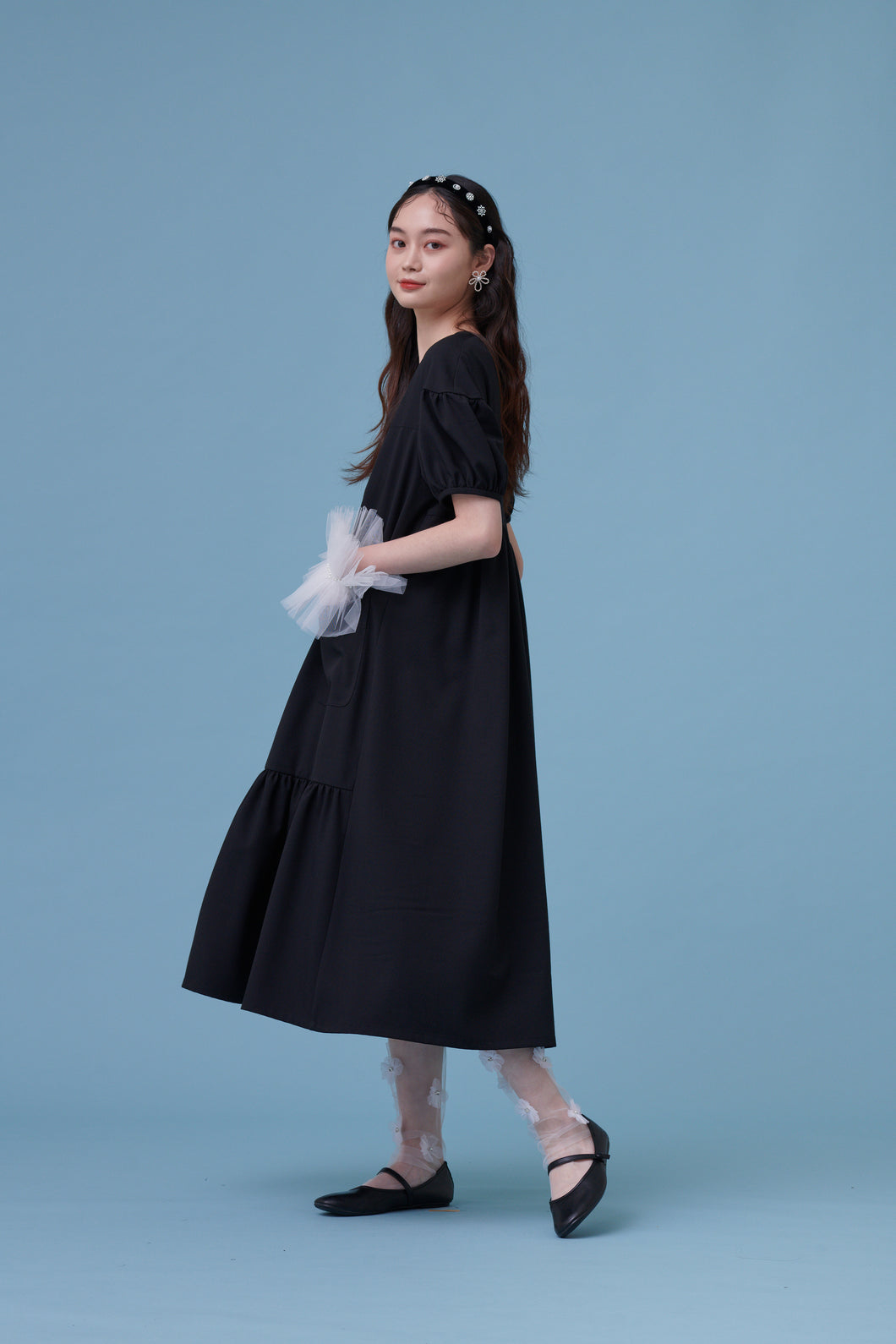 Liang Dress / Liang 是個很優雅從容的學姊 圓袖洋裝