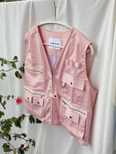 將圖片載入圖庫檢視器 Jun Vest/ 均是一個中性的少女 多口袋功能工裝背心夢想版本 粉色
