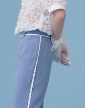將圖片載入圖庫檢視器 Joan Trousers / Joan 熱愛甜點和動漫 復古質感直筒長褲 綠格子 藍色
